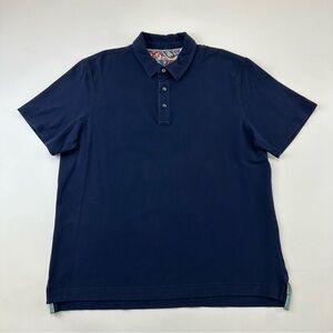 Robert Graham mens Blue Polo short sleeve Size L